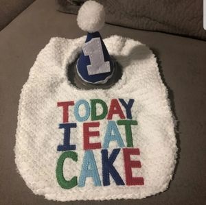 Today I Eat Cake Bib & Hat